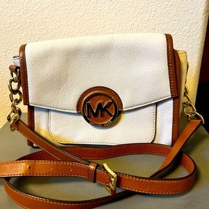 Leather Michael Kors crossbody bag .